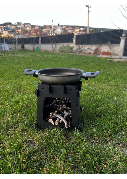 Katlanabilir Kamp Ocağı Deri Çanta Hediyeli Isveç Kütük Ocağı Metal Ocak Ateş Kutusu modelleri