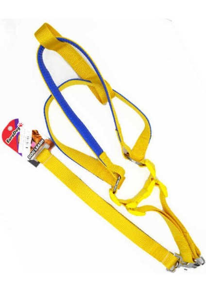 Sarı Köpek Uzatma ve Göğüs Tasması 25MM 120CM, Konforlu ve Güvenli Tasarım