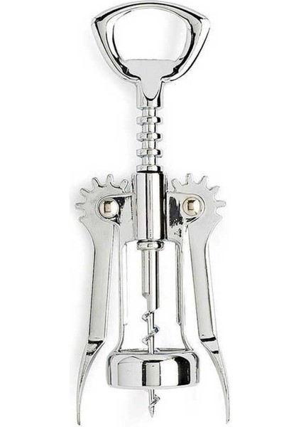 Paslanmaz Metal Krom Tirbuşon, 2 Fonksiyonlu, Şarap Açma ve Kapanma Aleti fırsatları