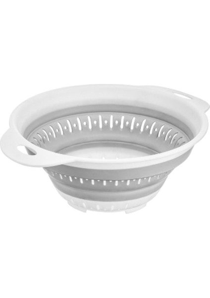 Pratik Katlanır Oval Meyve Sebze Süzgeci, 31X23CM, Yer Tasarrufu