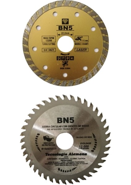 Ahşap ve Mermer Fayans Kesme 115 mm Spiral Taşlama Diskleri Seti