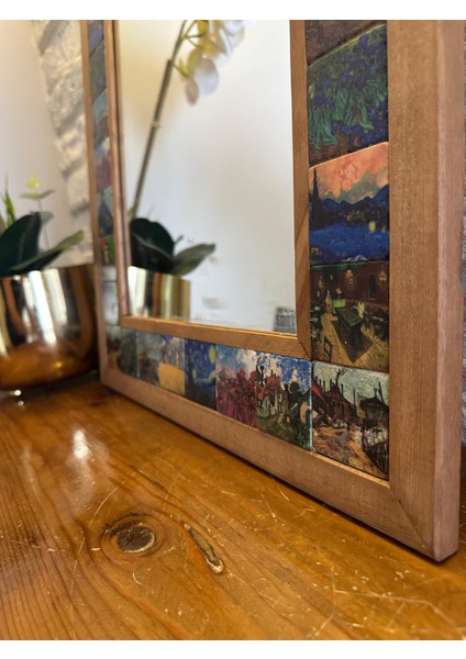 Masif Çerçeveli Mozaik Taş (Doğal-Mermer) Ayna 43X63 AYN190 modelleri