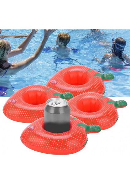 Kırmızı Deniz Yatağı Şişme Bardak Tutucu Çilekli, Rahat ve Eğlenceli Kullanım fiyatları