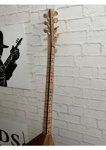 Maun Tekne Nokta Klavye Yarı Prof. Kısa Sap Bağlama Saz (Kılıf Yedek Tel Tezene)