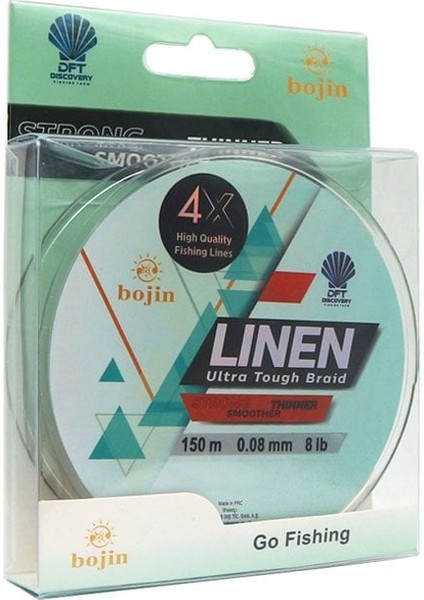 Bojin 4x Linen Yeşil 0.08MM Ip Misina 150MT fiyatları
