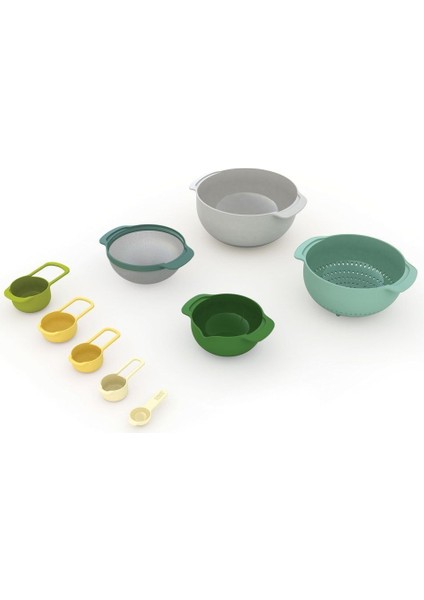 Beyaz 9'lu Karıştırma Kase Seti, Çok Amaçlı ve Dayanıklı Tasarım modelleri