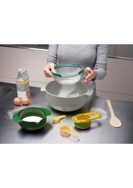 Beyaz 9'lu Karıştırma Kase Seti, Çok Amaçlı ve Dayanıklı Tasarım fırsatları