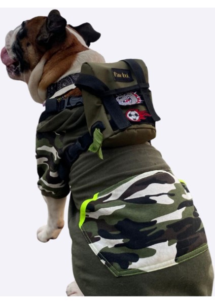 Yeşil Köpek Göğüs Tasması ve Sırt Çantası, Rahat ve Şık Tasarım
