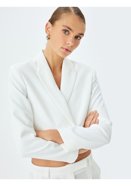 Yeni Sezon Düğmeli Kruvaze Crop Blazer Ceket fiyatları