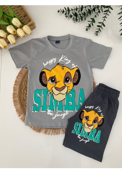Simba Aslan Figürlü Erkek Çocuk Alt Üst Ikili Takım