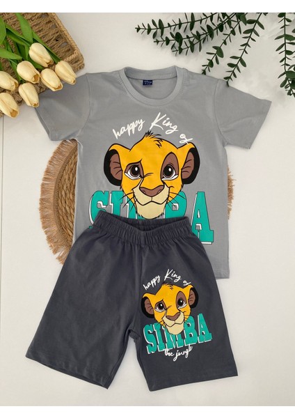 Simba Aslan Figürlü Erkek Çocuk Alt Üst Ikili Takım modelleri