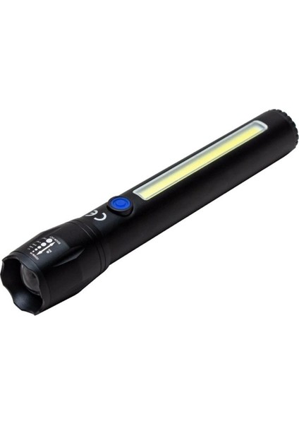 Kadın Çok Renkli El Feneri, Zoomlu Cob Led, Hafif ve Pratik, Güçlü Işık Kaynağı