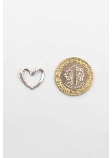 Minimalist Kalp Kolye - Düz Ezme Ithal Zincirli Unisex Gümüş Kaplama - 60 cm fırsatları