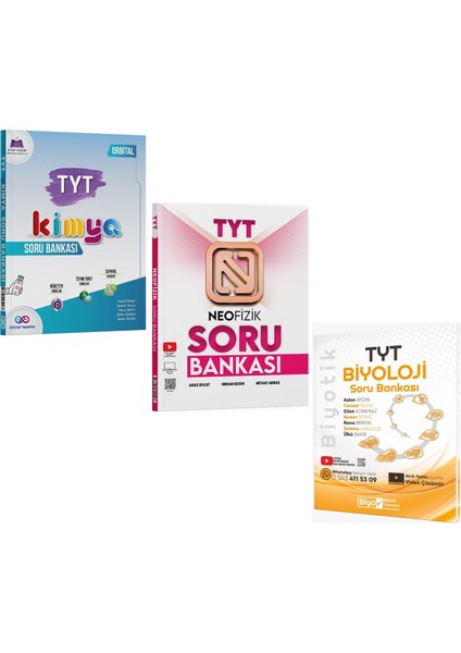 Tyt Kimya Neofizik Fizik ve Biyotik Biyoloji Soru Bankası Seti 3 Kitap