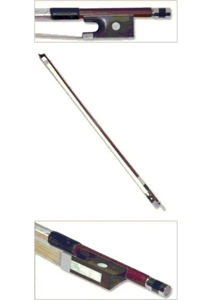 4/4 Ölçek Keman Yayı, Yuvarlak Kesit, Gümüş Tel, Yüksek Kalite