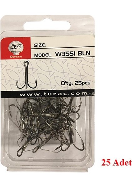 Discovery 3551 Trebble 3lü Olta Iğnesi No:02 25 Adet