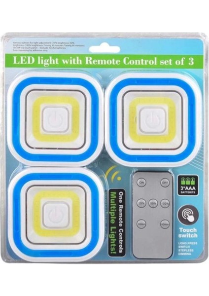 Renkli Ledli Uzaktan Kumandalı Üçlü Lamba Seti (5047) fırsatları