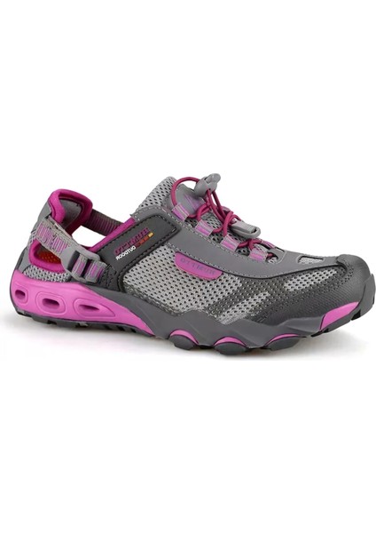 HM2605 Kadın Tekking Outdoor Gri Mor Spor Sandalet Ayakkabı