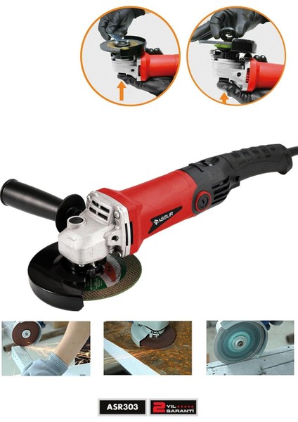 1200W Taşlama Makinesi 125MM 6 Kademeli Uzun Kuyruk, Güçlü ve Dayanıklı El Aleti