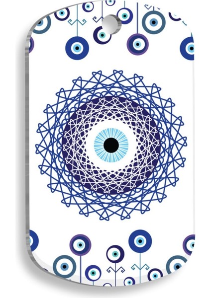 Renkli Mandala Tasarımlı Pet Kimliği, 2,9×5 Cm, Şık ve Dayanıklı Tasarım