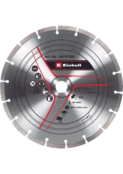 230 mm Elmas Kesici Disk Seti, Çiftli, Yüksek Performanslı ve Dayanıklı Kullanım.