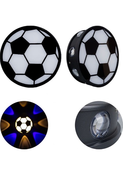 Renkli LED Duvar Aplik, Futbol Topu Dekor, Modern ve Şık Tasarım