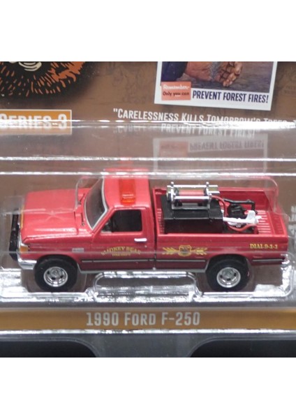 Greenlıght 1990 Ford F-250 Pıckup Truck Smokey Bear Serıes 31/64 Model Araba fiyatları