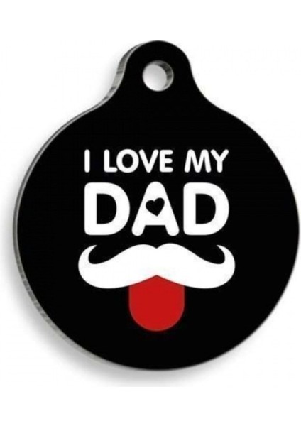 Şık Yuvarlak Künyeler, Siyah Renk, Kedi ve Köpekler Için, 3 cm Boyut