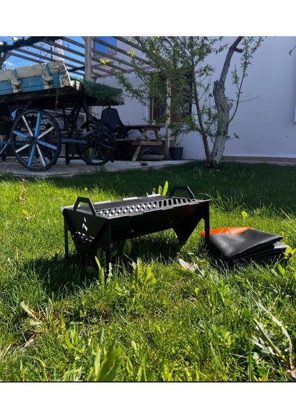 Katlanır Pratik Mangal Deri Kılıf Hediyeli Ekominik Katlanır Barbekü Kamp Mangal fırsatları