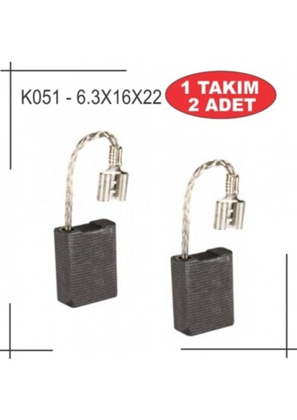6.3X16X23 Büyük Taşlama Kömürü, Dayanıklı ve Yüksek Performanslı, Uzun Ömürlü Kullanım
