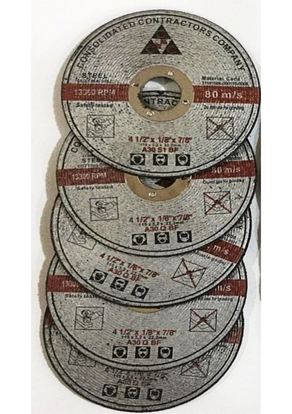 115 mm Metal Kesici Disk, 2 Adet, Güçlü ve Dayanıklı Metal Kesim Aleti