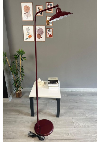 Şık Bordo Düz Gövde Hareketli Lambader, Oturma ve Çalışma Alanları Için Mükemmel Aydınlatma indirimleri