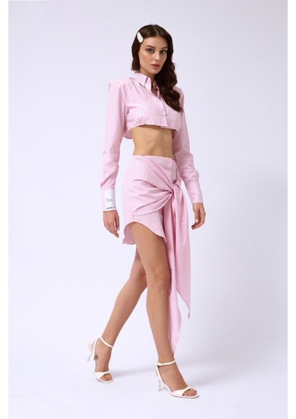 Bağlamalı Çizgili Etek fiyatları