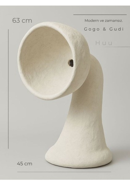 Bej Büyük Boy Lambader 63 Cm, Şık ve Modern Tasarım, Ev ve Ofis Kullanımı Için Ideal