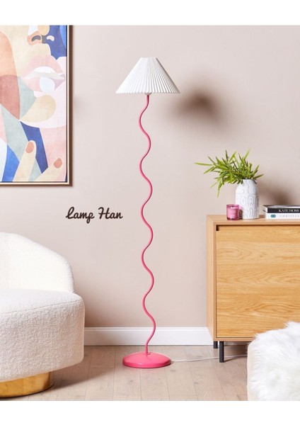 Çok Renkli Kıvrım Serisi Dekoratif Zemin Lambası Lambader