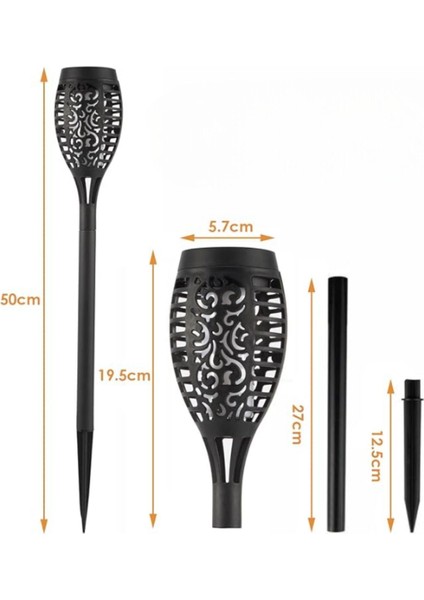 Renkli Solar Bahçe Lambası, Alev Efekti, Dış Mekan Aydınlatması fiyatları