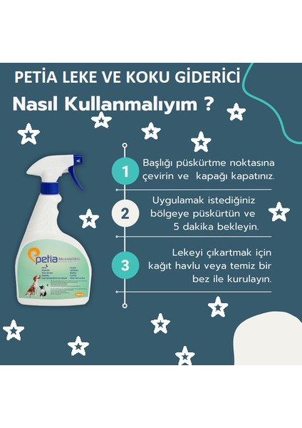 Stain And Odor Remover Köpek İdrar Giderici Koku ve Leke Giderici Sprey 750 ml