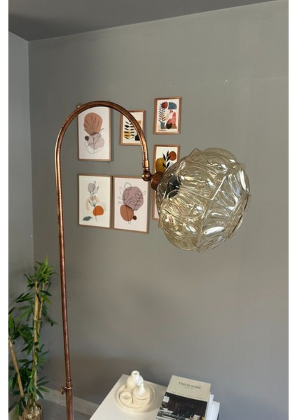 Modern Bej Cam Bal Rengi Patina Gövde Lambader, Oturma Odası Şıklığı Için Ideal fırsatları