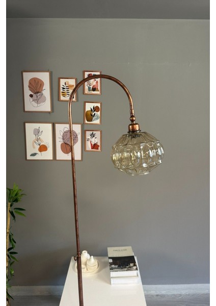 Modern Bej Cam Bal Rengi Patina Gövde Lambader, Oturma Odası Şıklığı Için Ideal indirimleri