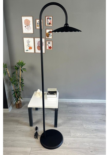 Modern Siyah Metal Lambader, Oturma ve Çalışma Alanları Için Şık Aydınlatma.