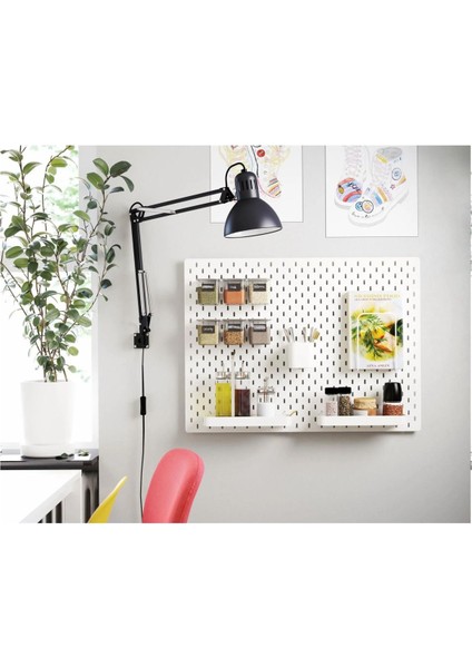 Koyu Gri Çalışma Lambası, Ayarlanabilir Kol ve Başlık, 17 cm Abajur modelleri