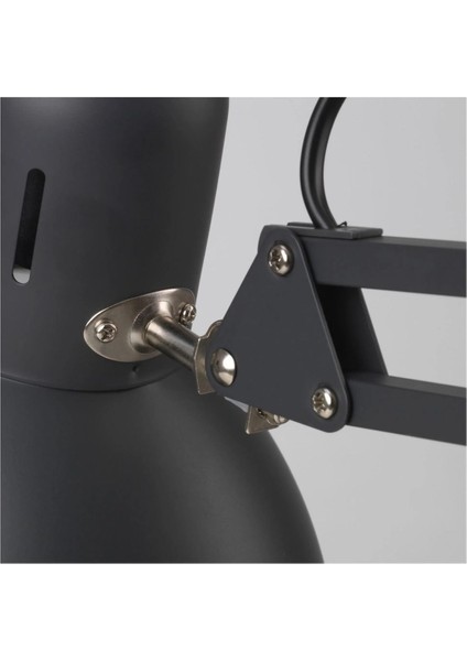 Koyu Gri Çalışma Lambası, Ayarlanabilir Kol ve Başlık, 17 cm Abajur fırsatları