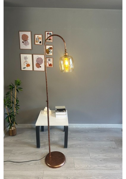 Modern Bej Patina Gövdeli Şık Oturma Odası Lambası modelleri