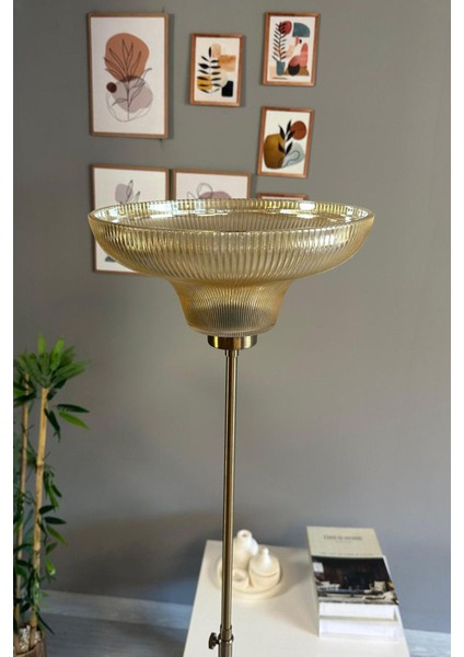 Modern Metal Gövde, Cam Bal Rengi Ince Lambader, Şık ve Zarif Oturma Odası Dekoru indirimleri