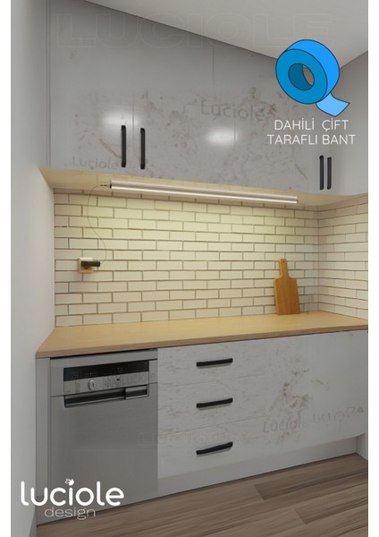 Mutfak Tezgah Altı LED Işık Barı, Aç-Kapa, Yapışkanlı, Günışığı, 1 Metre fırsatları