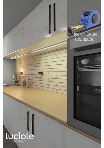 Mutfak Tezgah Altı LED Işık Barı, Aç-Kapa, Yapışkanlı, Günışığı, 1 Metre indirimleri