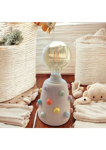 Çok Renkli El Yapımı Seramik Lambader, Şık ve Sıcak Atmosfer Yaratır