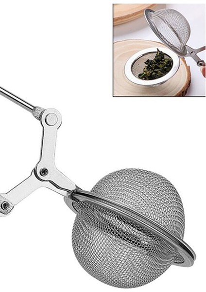 Maşalı Paslanmaz Demlik Süzgeci, Pratik ve Şık Çay Demleme Aksesuarı