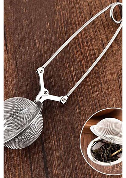 Maşalı Paslanmaz Demlik Süzgeci, Pratik ve Şık Çay Demleme Aksesuarı fırsatları
