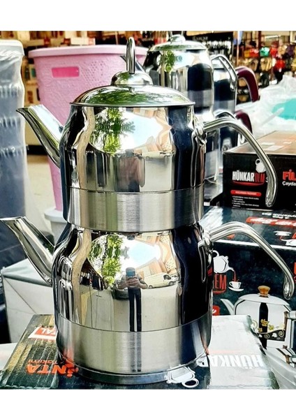 Mini Boy Çaydanlık, Metal Kulp, 2 Litre, Şık ve Kullanışlı Tasarım